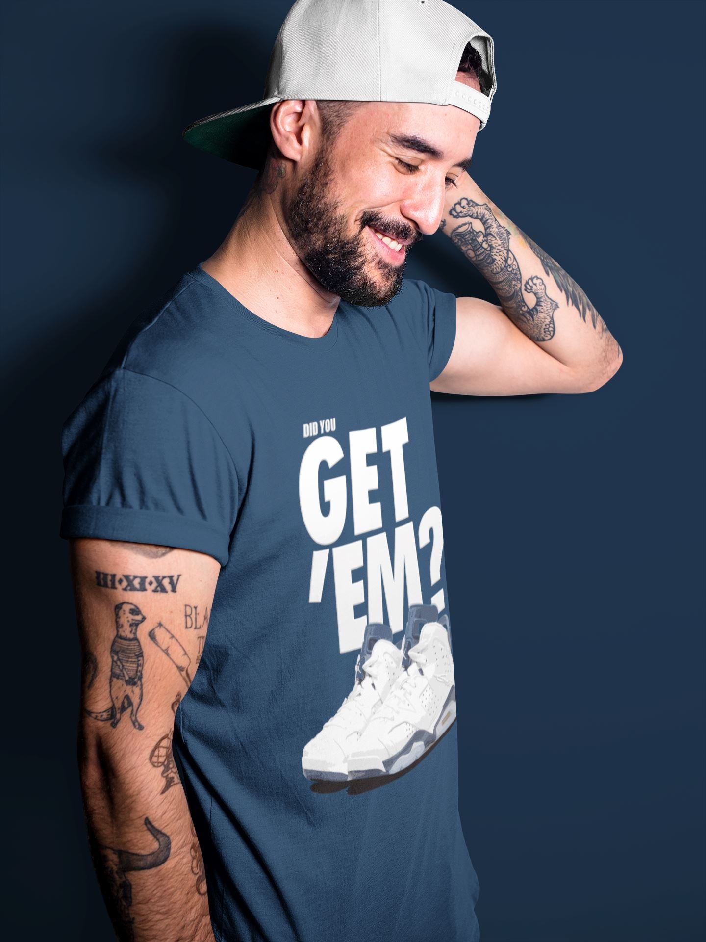 Jordan 6 Midnight Navy Sneaker Match Tees Did You Get 'Em SNRT Sneaker Tees Jordan 6 Midnight Navy SNRT Sneaker Release Tees Unisex Shirts