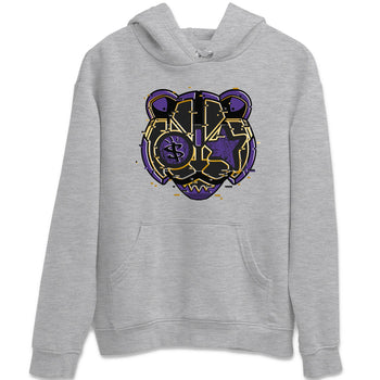 Air Jordan 12 Field Purple Sneaker Match Tees Digital Cat Face Sneaker Tees 12s Field Purple Sneaker Release Tees Unisex Shirts Heather Grey 2