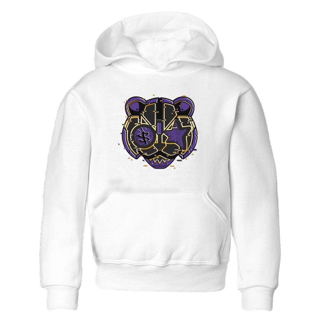 Air Jordan 12 Field Purple Sneaker Match Tees Digital Cat Face Sneaker Tees 12s Field Purple Sneaker Release Tees Kids Shirts White 2