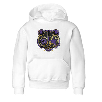 Air Jordan 12 Field Purple Sneaker Match Tees Digital Cat Face Sneaker Tees 12s Field Purple Sneaker Release Tees Kids Shirts White 2