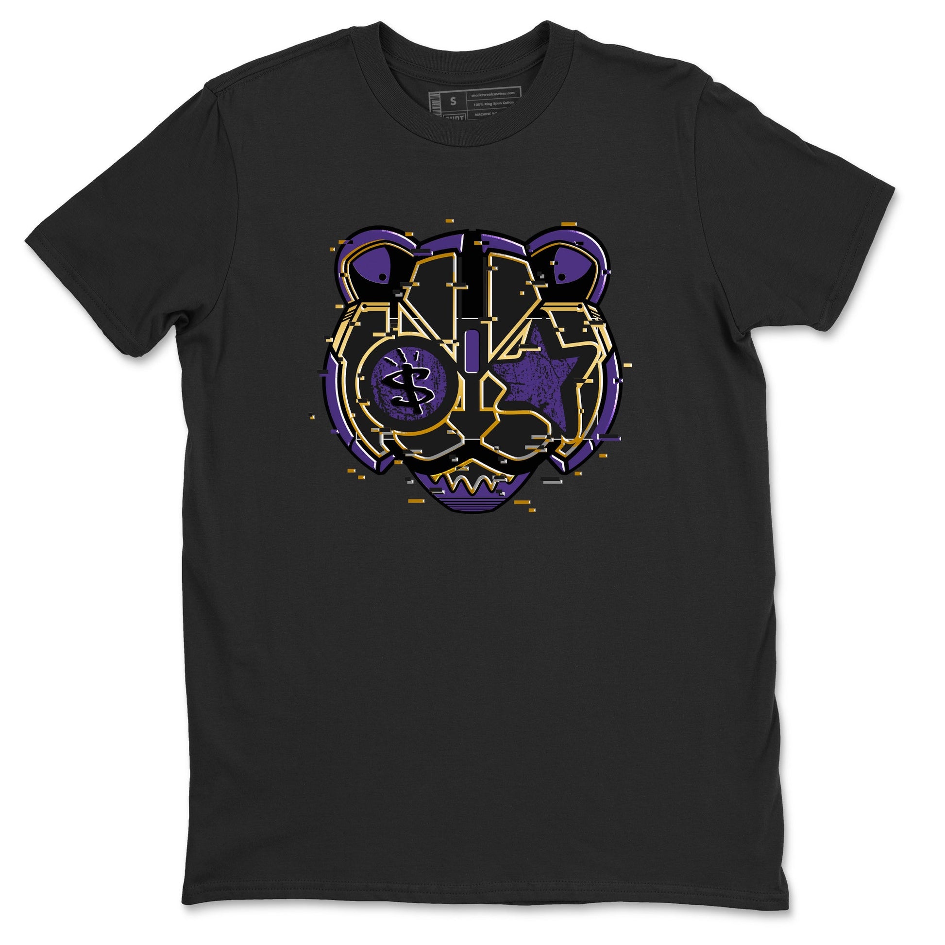 Air Jordan 12 Field Purple Sneaker Match Tees Digital Cat Face Sneaker Tees 12s Field Purple Sneaker Release Tees Unisex Shirts Black 2