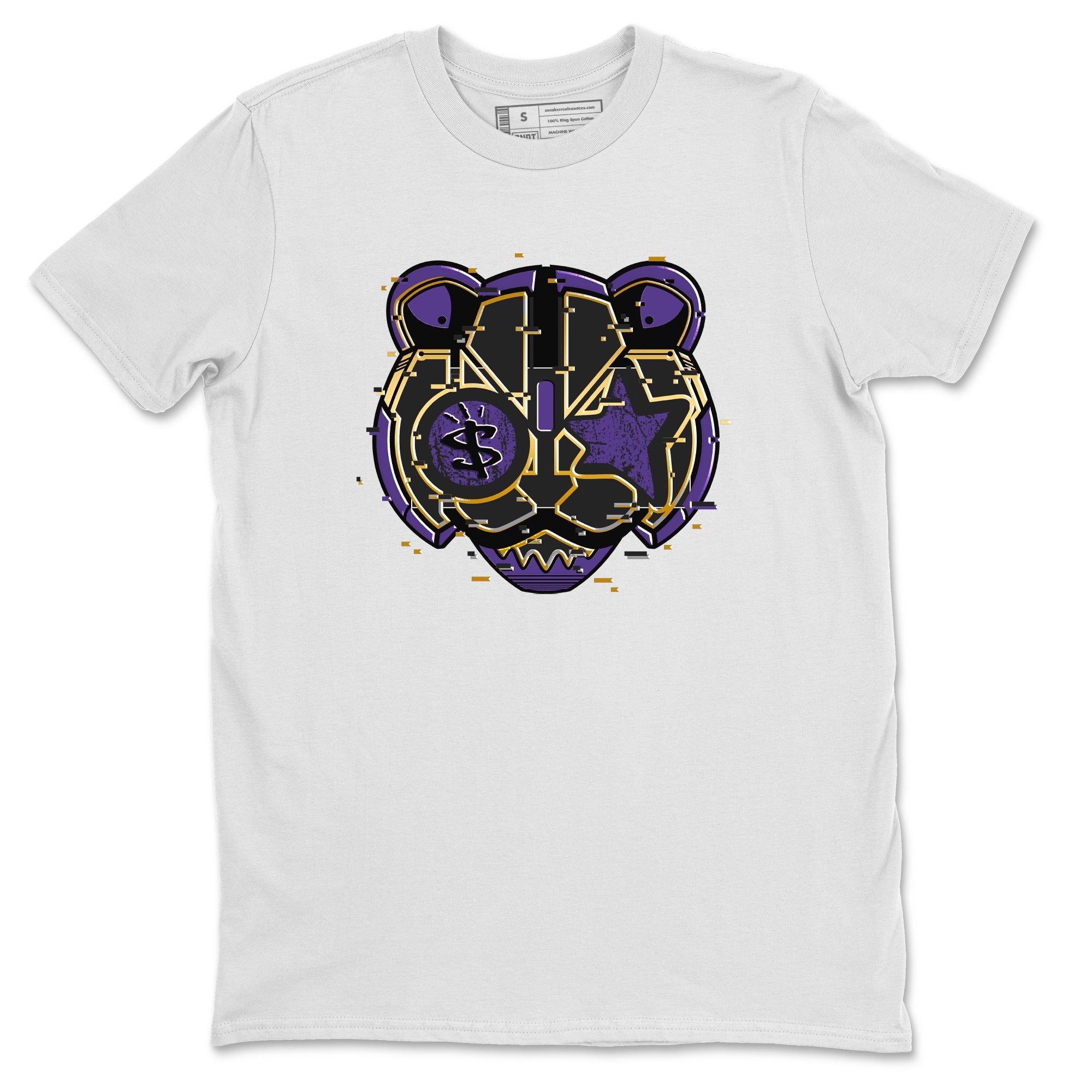 Air Jordan 12 Field Purple Sneaker Match Tees Digital Cat Face Sneaker Tees 12s Field Purple Sneaker Release Tees Unisex Shirts White 1