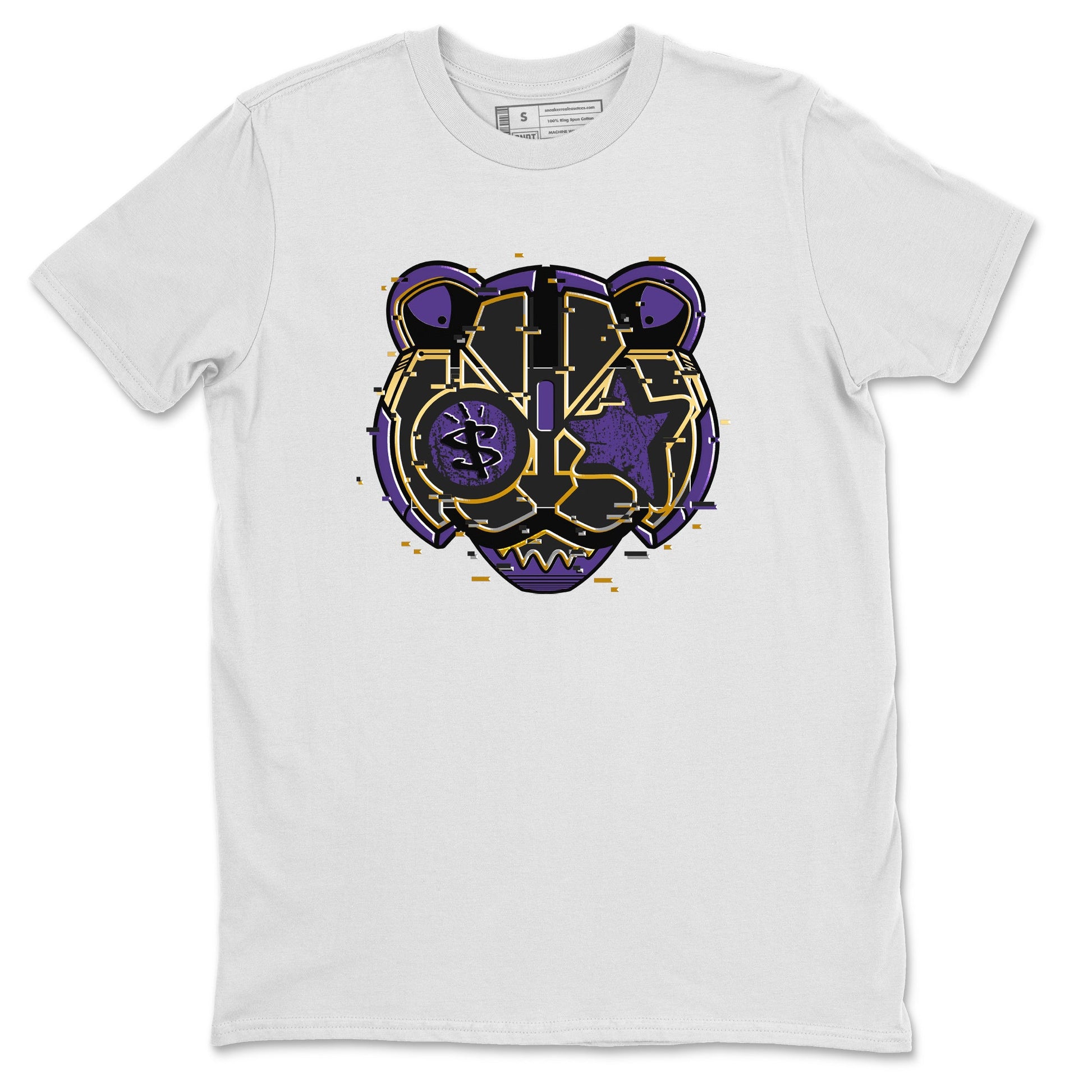 Air Jordan 12 Field Purple Sneaker Match Tees Digital Cat Face Sneaker Tees 12s Field Purple Sneaker Release Tees Unisex Shirts White 1