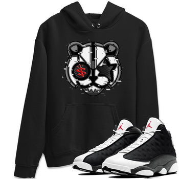 Air Jordan 13 Black Flint Sneaker Match Tees Digital Cat Face Sneaker Tees Air Jordan 13 Retro Black Flint Sneaker Release Tees Unisex Shirts Black 1