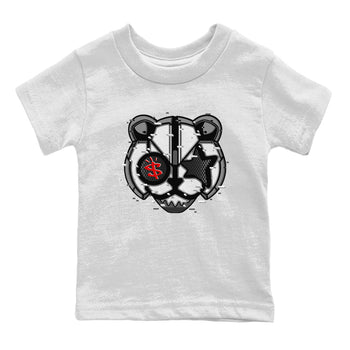 Air Jordan 13 Black Flint Sneaker Match Tees Digital Cat Face Sneaker Tees Air Jordan 13 Retro Black Flint Sneaker Release Tees Kids Shirts White 2