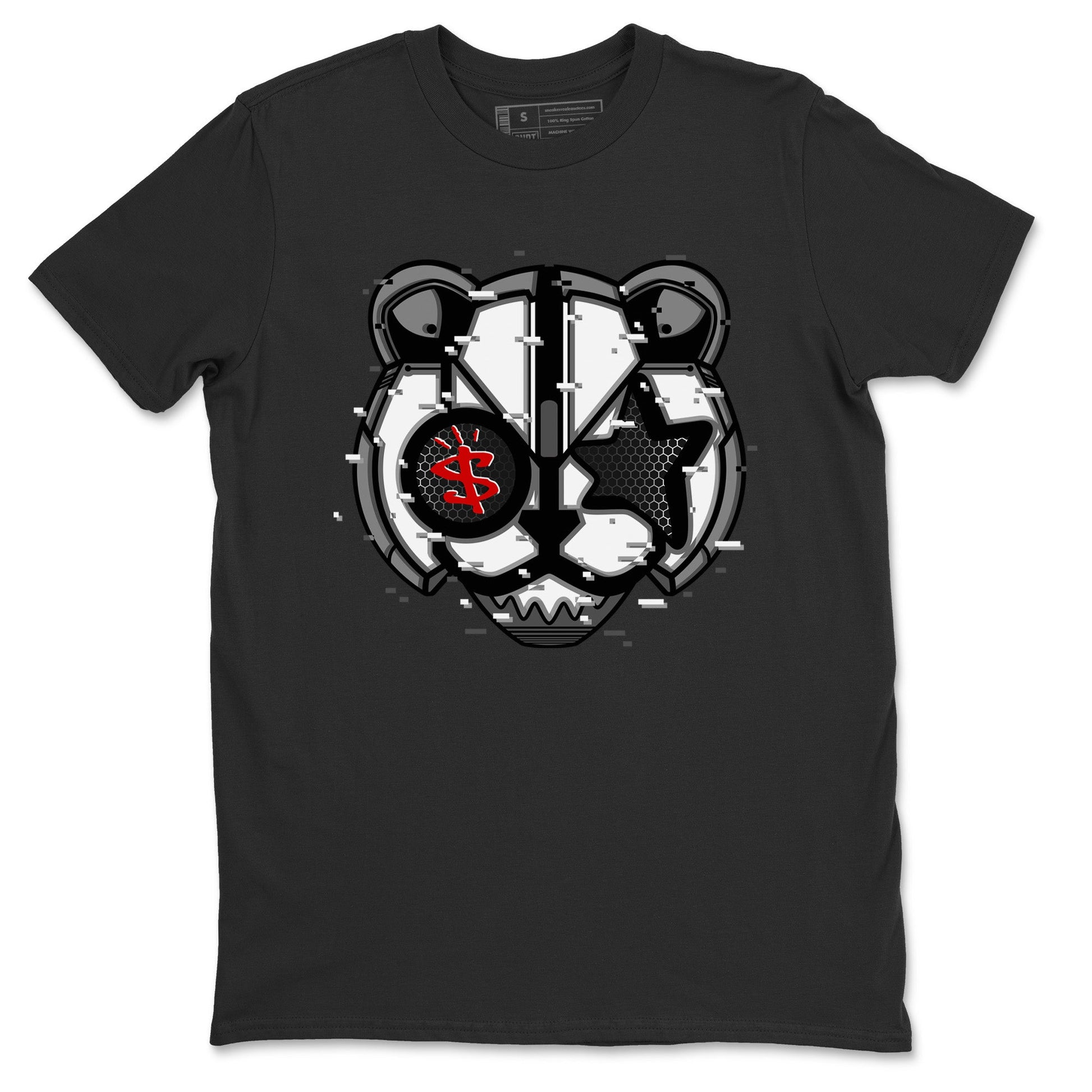 Air Jordan 13 Black Flint Sneaker Match Tees Digital Cat Face Sneaker Tees Air Jordan 13 Retro Black Flint Sneaker Release Tees Unisex Shirts Black 2