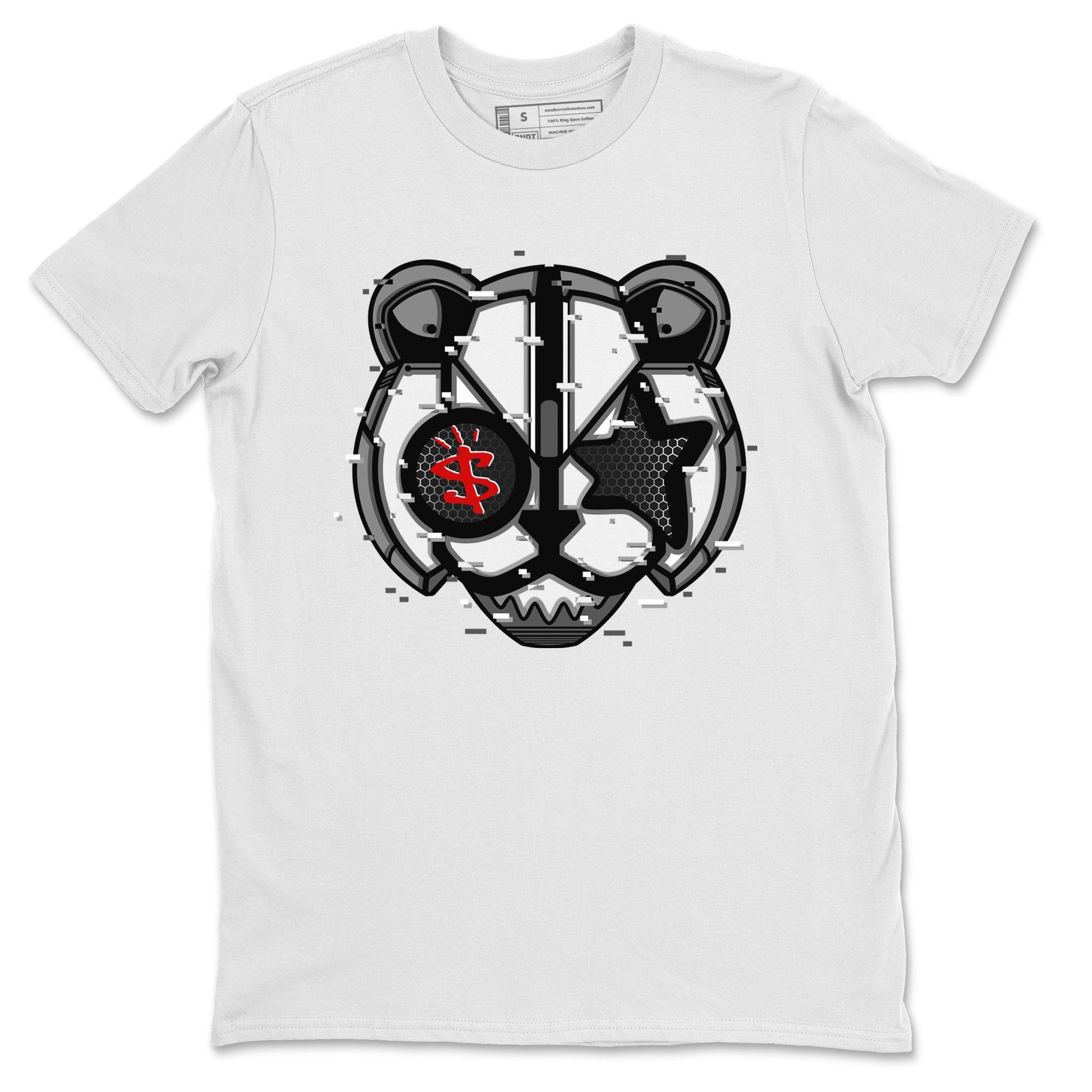 Air Jordan 13 Black Flint Sneaker Match Tees Digital Cat Face Sneaker Tees Air Jordan 13 Retro Black Flint Sneaker Release Tees Unisex Shirts White 2