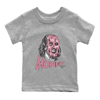 Air Jordan 1 Mauve shirt to match jordans Dirty Money sneaker tees AJ1Mauve SNRT Sneaker Release Tees Baby Toddler Heather Grey 2 T-Shirt