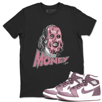 Air Jordan 1 Mauve shirt to match jordans Dirty Money sneaker tees AJ1Mauve SNRT Sneaker Release Tees Unisex Black 1 T-Shirt