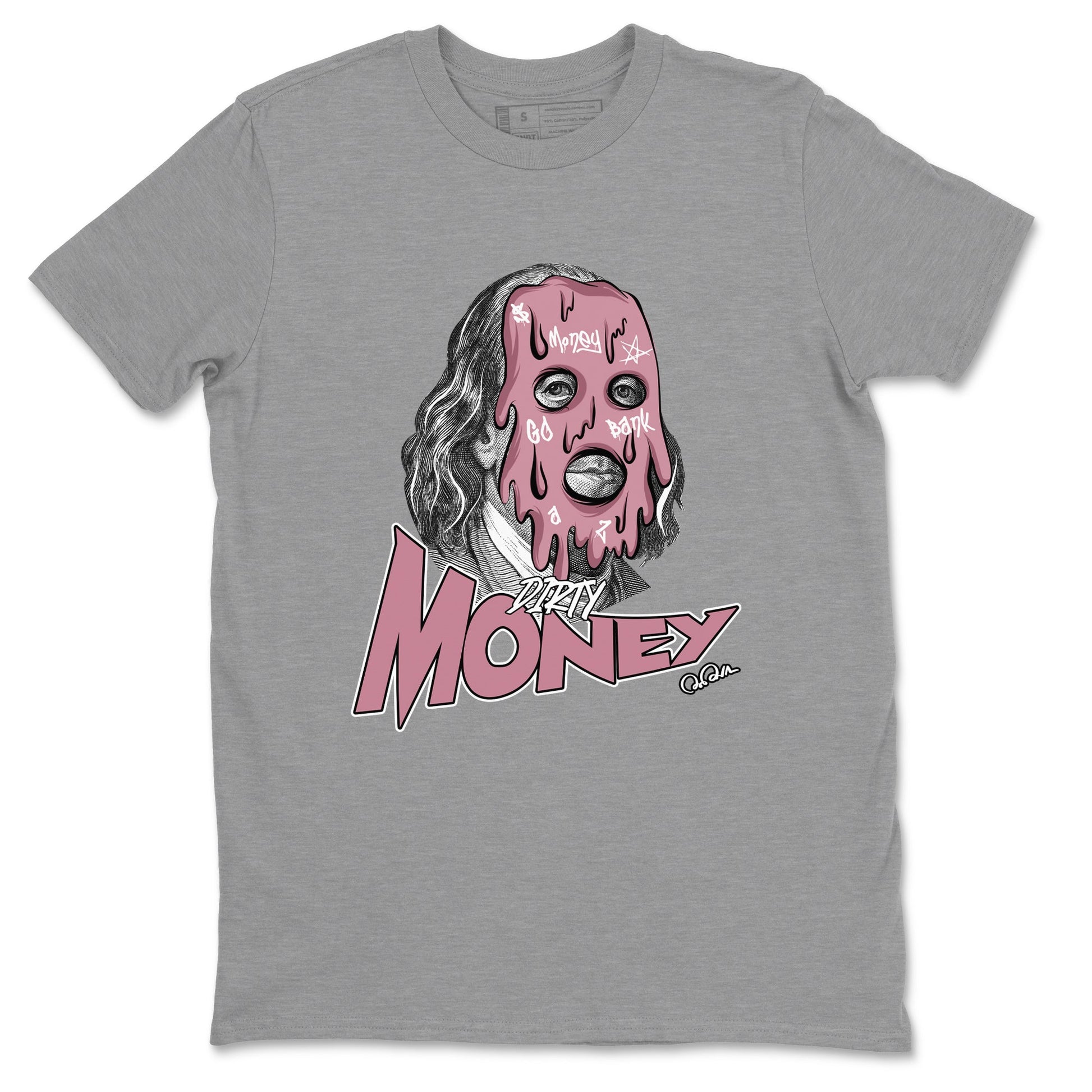 Air Jordan 1 Mauve shirt to match jordans Dirty Money sneaker tees AJ1Mauve SNRT Sneaker Release Tees Unisex Heather Grey 2 T-Shirt
