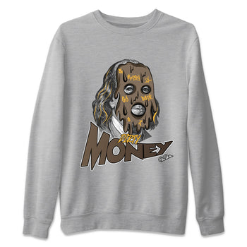 Air Jordan 1 Palomino shirt to match jordans Dirty Money sneaker tees AJ1 High Palomino SNRT Sneaker Release Tees Unisex Heather Grey 2 T-Shirt