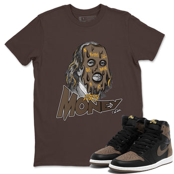 Air Jordan 1 Palomino shirt to match jordans Dirty Money sneaker tees AJ1 High Palomino SNRT Sneaker Release Tees Unisex Dark Chocolate 1 T-Shirt