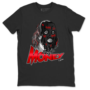 Air Jordan 1 Satin Bred Sneaker Match Tees Dirty Money Sneaker Tees AJ1 Satin Bred Sneaker Release Tees Unisex Shirts Black 2