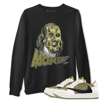 Air Jordan 1 Travis Scott Golf shirt to match jordans Dirty Money sneaker tees AJ1 lowTravis Scott Golf SNRT Sneaker Release Tees Unisex Black 1 T-Shirt