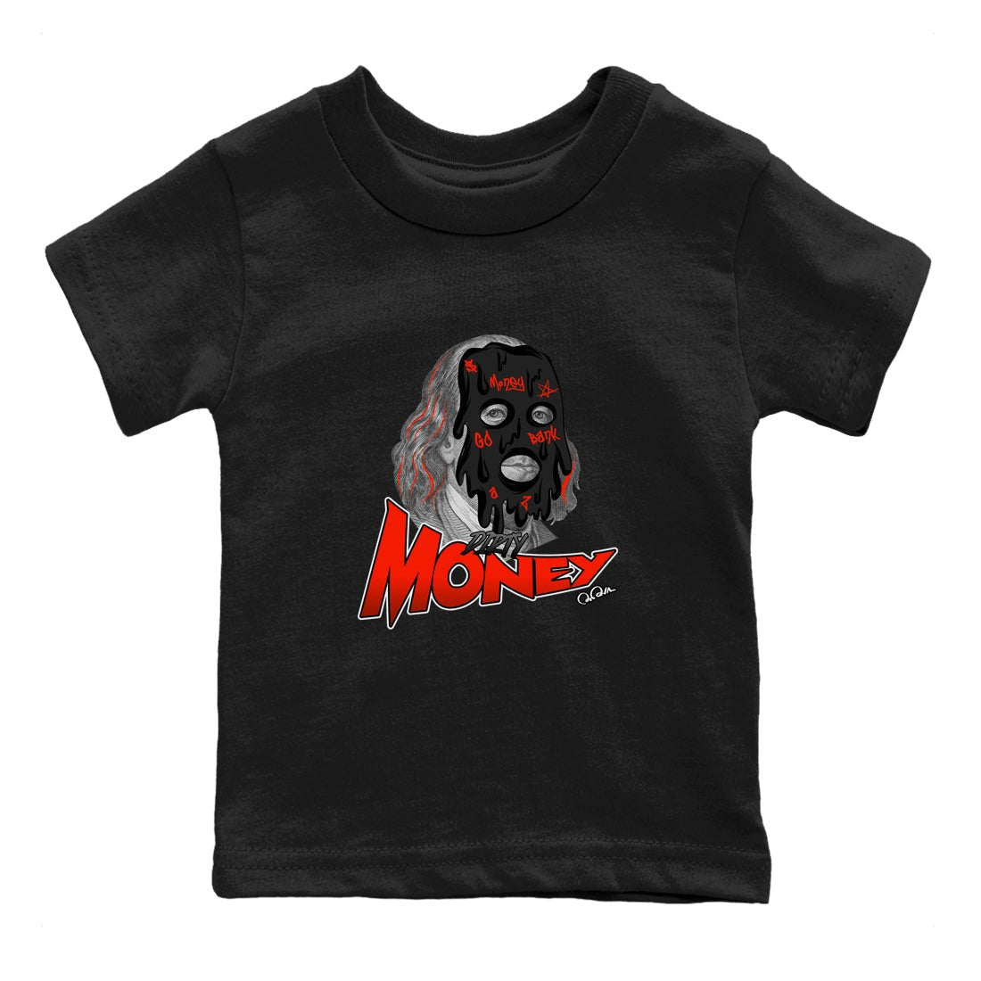 Air Jordan 12 Brilliant Orange Sneaker Match Tees Dirty Money Sneaker Tees AJ12 Brilliant Orange Sneaker Release Tees Kids Shirts Black 2