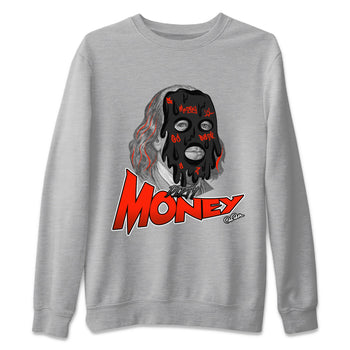 Air Jordan 12 Brilliant Orange Sneaker Match Tees Dirty Money Sneaker Tees AJ12 Brilliant Orange Sneaker Release Tees Unisex Shirts Heather Grey 2