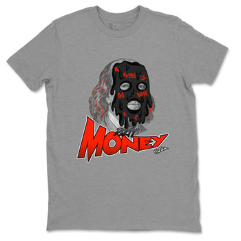 Air Jordan 12 Brilliant Orange Sneaker Match Tees Dirty Money Sneaker Tees AJ12 Brilliant Orange Sneaker Release Tees Unisex Shirts Heather Grey 2