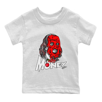 Air Jordan 12 Cherry Sneaker Match Tees Dirty Money Sneaker Tees AJ12 Cherry Sneaker Release Tees Kids Shirts White 2