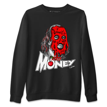 Air Jordan 12 Cherry Sneaker Match Tees Dirty Money Sneaker Tees AJ12 Cherry Sneaker Release Tees Unisex Shirts Black 2