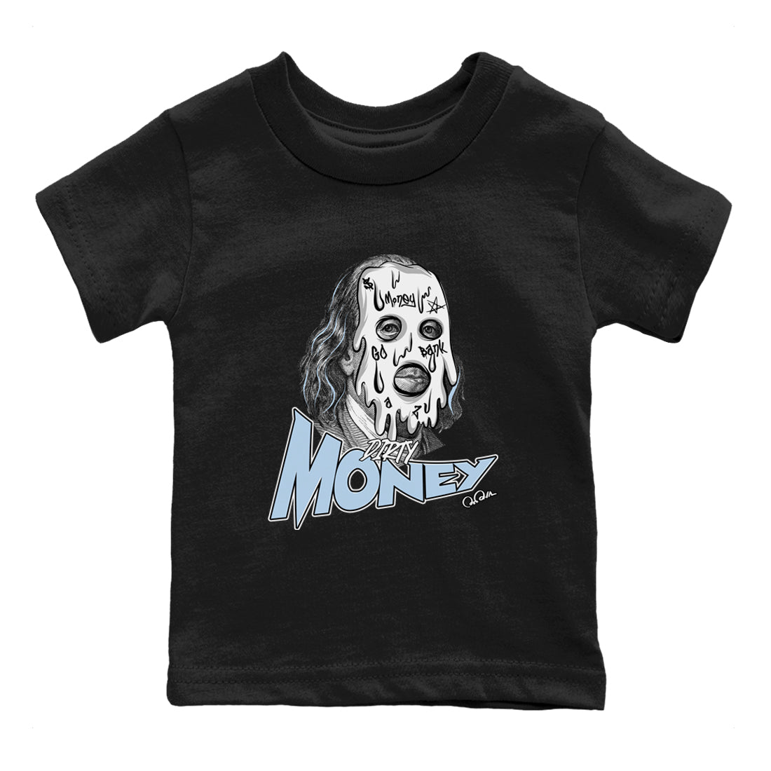Air Jordan 13 Blue Grey shirt to match jordans Dirty Money sneaker tees AJ13 Blue Grey SNRT sneaker release tees baby toddler Black 2 cotton Shirt