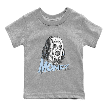 Air Jordan 13 Blue Grey shirt to match jordans Dirty Money sneaker tees AJ13 Blue Grey SNRT sneaker release tees baby toddler Heather Grey 2 cotton Shirt