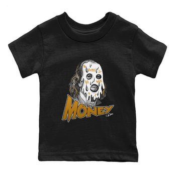 Air Jordan 13 Wheat Sneaker Match Tees Dirty Money Sneaker Tees AJ13 Wheat Sneaker Release Tees Kids Shirts Black 2