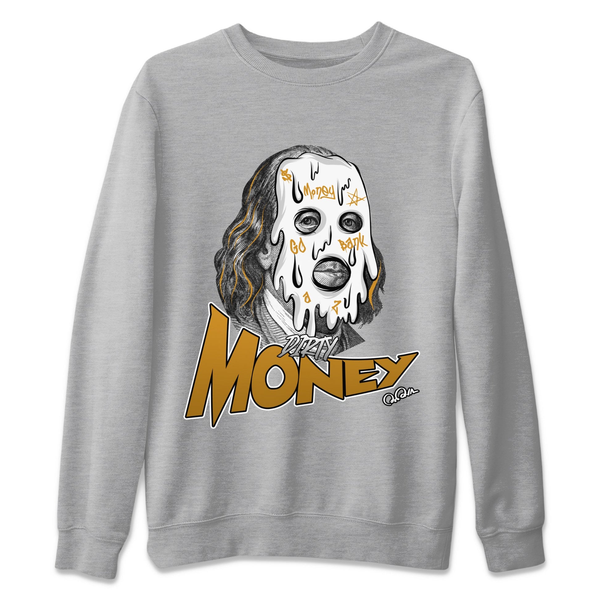 Air Jordan 13 Wheat Sneaker Match Tees Dirty Money Sneaker Tees AJ13 Wheat Sneaker Release Tees Unisex Shirts Heather Grey 2