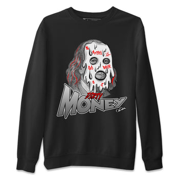 Air Jordan 13 Wolf Grey Sneaker Match Tees Dirty Money Sneaker Tees AJ13 Wolf Grey Sneaker Release Tees Unisex Shirts Black 2