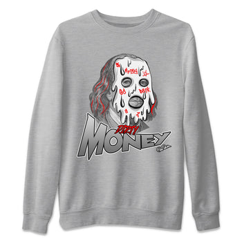 Air Jordan 13 Wolf Grey Sneaker Match Tees Dirty Money Sneaker Tees AJ13 Wolf Grey Sneaker Release Tees Unisex Shirts Heather Grey 2