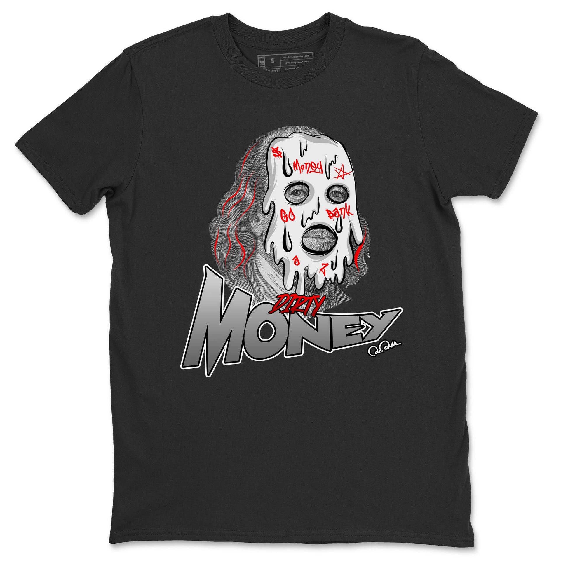 Air Jordan 13 Wolf Grey Sneaker Match Tees Dirty Money Sneaker Tees AJ13 Wolf Grey Sneaker Release Tees Unisex Shirts Black 2