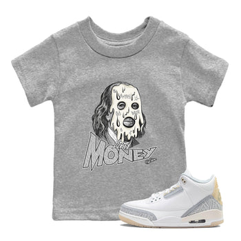 3s Ivory shirt to match jordans Dirty Money sneaker tees Air Jordan 3 Ivory SNRT sneaker release tees baby toddler Heather Grey 1 cotton Shirt