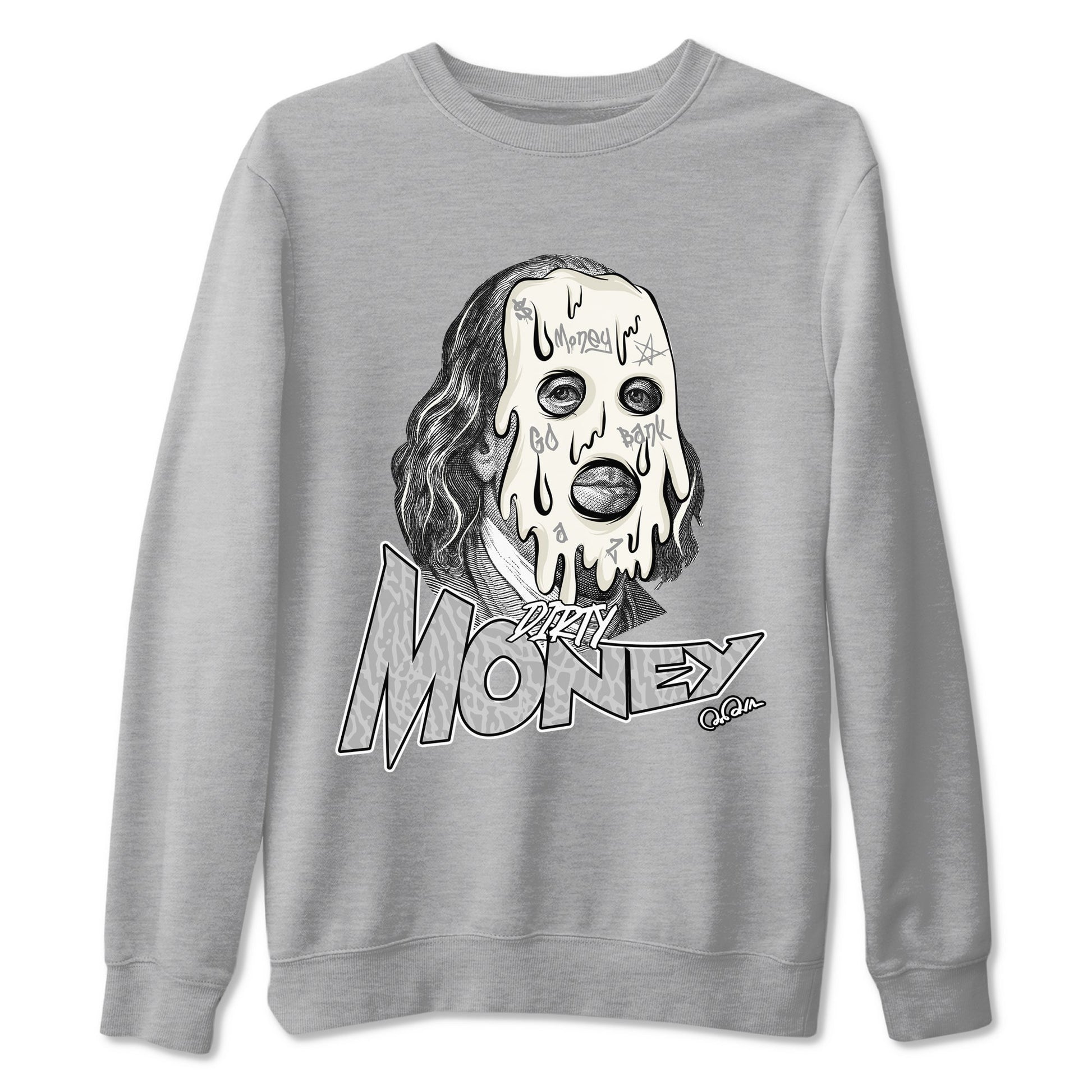 3s Ivory shirt to match jordans Dirty Money sneaker tees Air Jordan 3 Ivory SNRT Sneaker Release Tees unisex cotton Heather Grey 2 crew neck shirt