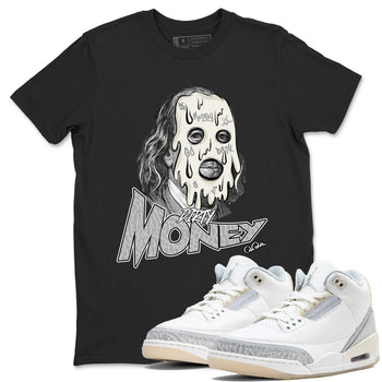 3s Ivory shirt to match jordans Dirty Money sneaker tees Air Jordan 3 Ivory SNRT Sneaker Release Tees unisex cotton Black 1 crew neck shirt