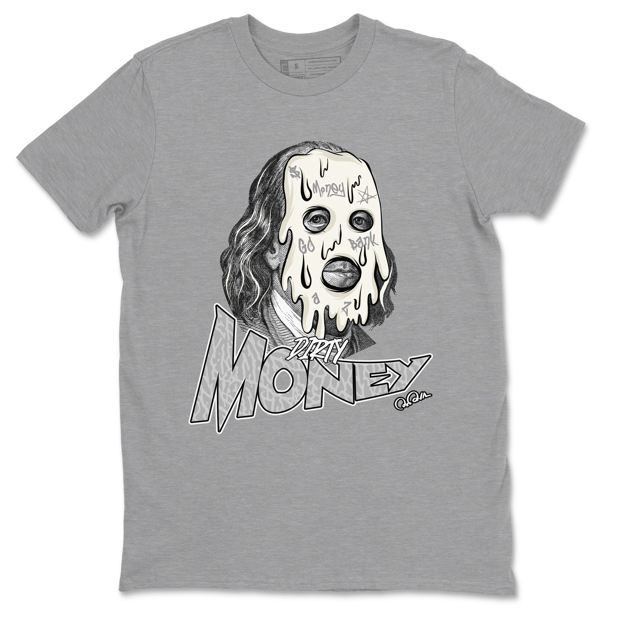 3s Ivory shirt to match jordans Dirty Money sneaker tees Air Jordan 3 Ivory SNRT Sneaker Release Tees unisex cotton Heather Grey 2 crew neck shirt