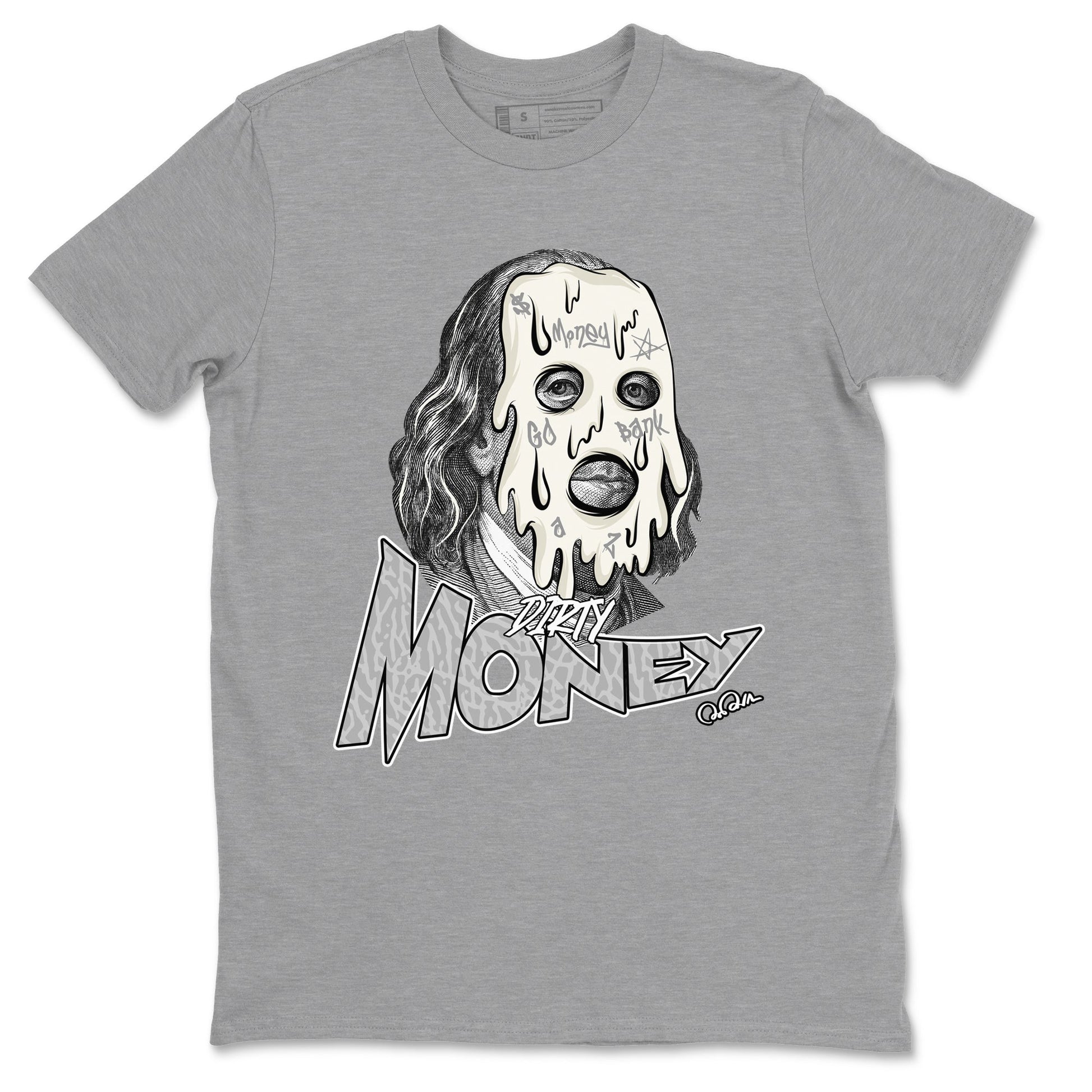 3s Ivory shirt to match jordans Dirty Money sneaker tees Air Jordan 3 Ivory SNRT Sneaker Release Tees unisex cotton Heather Grey 2 crew neck shirt