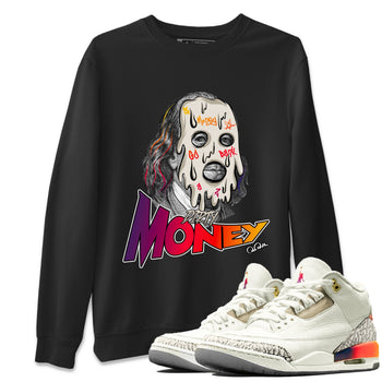 Air Jordan 3 J Balvin shirt to match jordans Dirty Money sneaker tees AJ3 Balvin  SNRT Sneaker Release Tees LGBTQ Gay Pride T-Shirt Unisex Black 1 T-Shirt