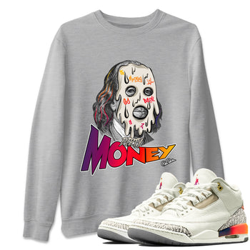 Air Jordan 3 J Balvin shirt to match jordans Dirty Money sneaker tees AJ3 Balvin  SNRT Sneaker Release Tees LGBTQ Gay Pride T-Shirt Unisex Heather Grey 1 T-Shirt