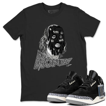 Air Jordan 3 Off Noir shirt to match jordans Dirty Money sneaker tees AJ3 Off Noir SNRT Sneaker Release Tees Unisex Black 1 T-Shirt