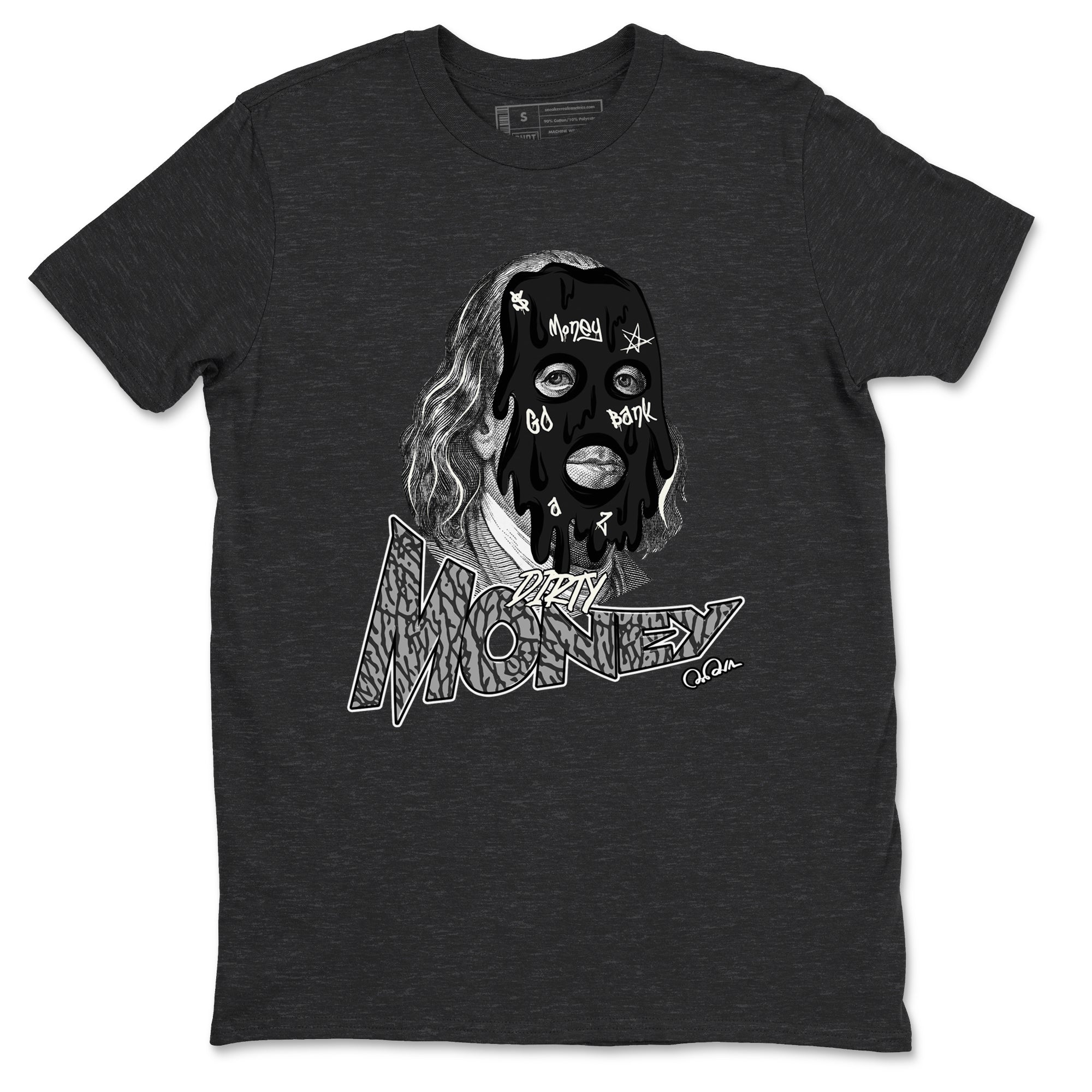 Air Jordan 3 Off Noir shirt to match jordans Dirty Money sneaker tees AJ3 Off Noir SNRT Sneaker Release Tees Unisex Charcoal Heather 2 T-Shirt