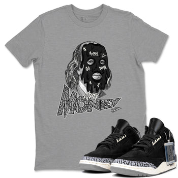 Air Jordan 3 Off Noir shirt to match jordans Dirty Money sneaker tees AJ3 Off Noir SNRT Sneaker Release Tees Unisex Heather Grey 1 T-Shirt