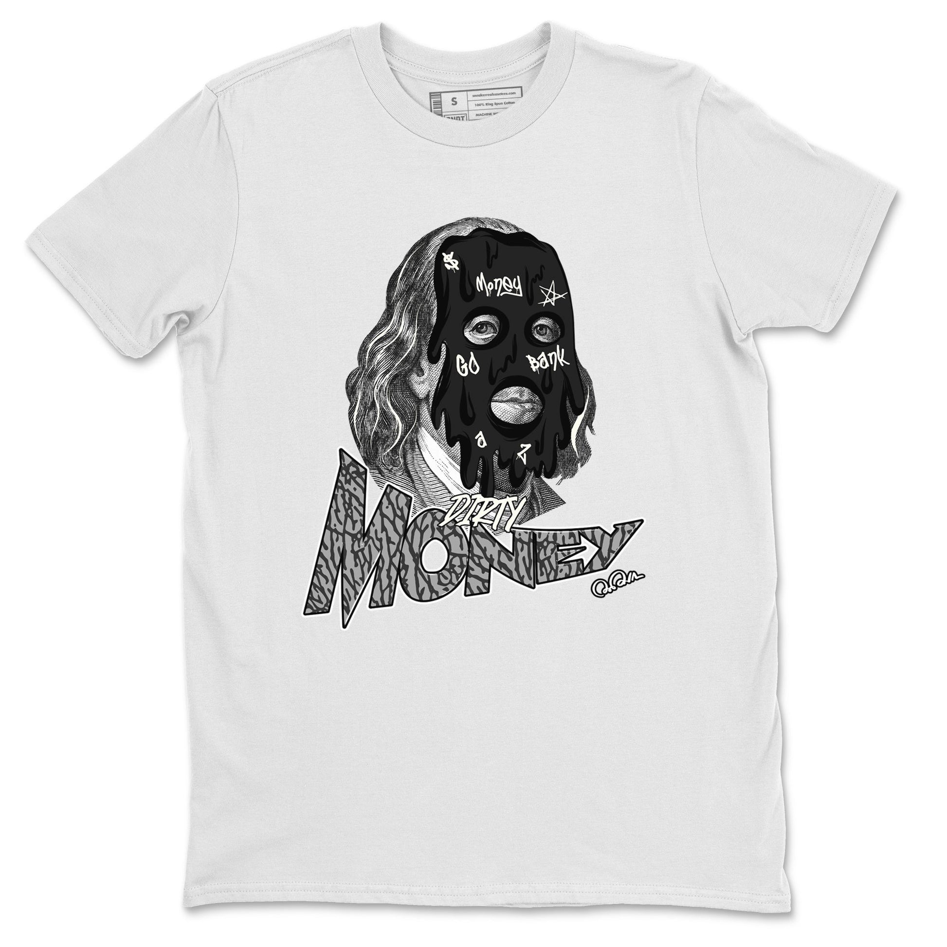 Air Jordan 3 Off Noir shirt to match jordans Dirty Money sneaker tees AJ3 Off Noir SNRT Sneaker Release Tees Unisex White 2 T-Shirt