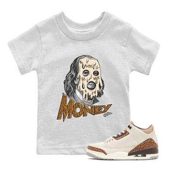 Air Jordan 3 Palomino Sneaker Match Tees Dirty Money Sneaker Tees AJ3 Palomino Sneaker Release Tees Kids Shirts White 1