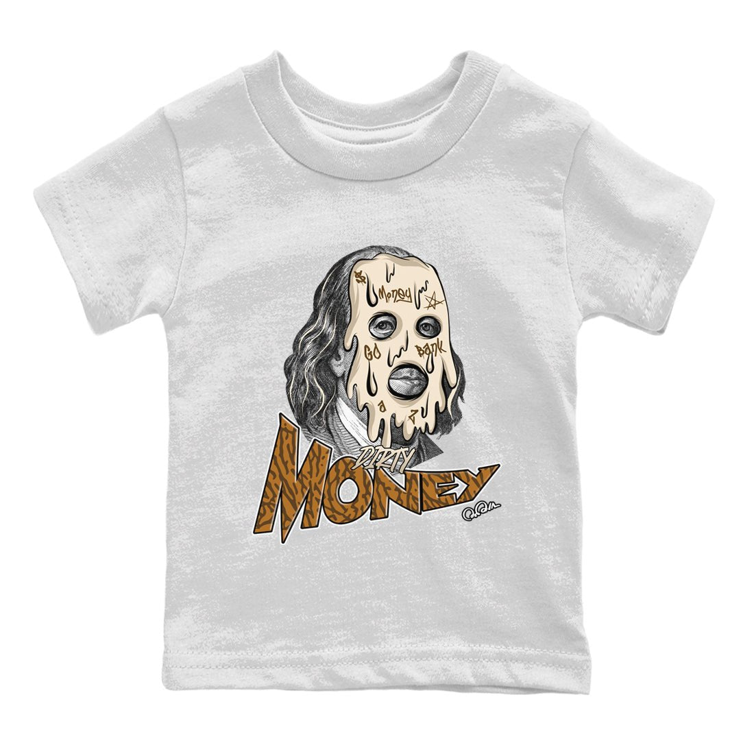 Air Jordan 3 Palomino Sneaker Match Tees Dirty Money Sneaker Tees AJ3 Palomino Sneaker Release Tees Kids Shirts White 2