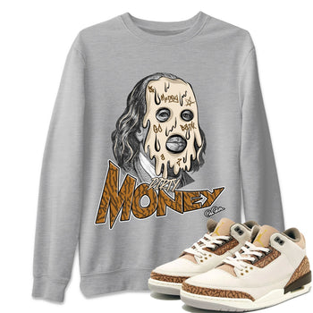Air Jordan 3 Palomino Sneaker Match Tees Dirty Money Sneaker Tees AJ3 Palomino Sneaker Release Tees Unisex Shirts Heather Grey 1