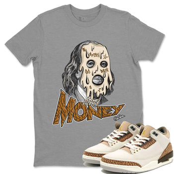 Air Jordan 3 Palomino Sneaker Match Tees Dirty Money Sneaker Tees AJ3 Palomino Sneaker Release Tees Unisex Shirts Heather Grey 1