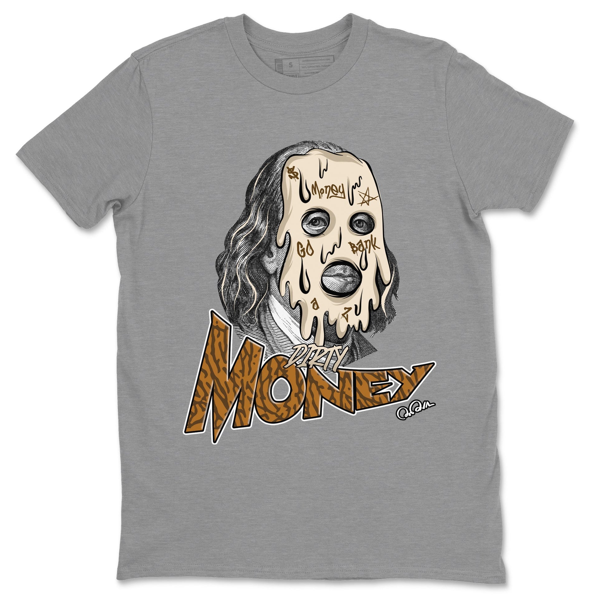 Air Jordan 3 Palomino Sneaker Match Tees Dirty Money Sneaker Tees AJ3 Palomino Sneaker Release Tees Unisex Shirts Heather Grey 2