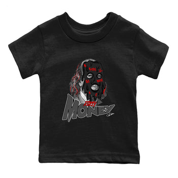 4s Bred Reimagined shirt to match jordans Dirty Money sneaker tees Air Jordan 4 Bred Reimagined SNRT Sneaker Release Tees Baby Toddler Black 2 T-Shirt