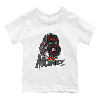 4s Bred Reimagined shirt to match jordans Dirty Money sneaker tees Air Jordan 4 Bred Reimagined SNRT Sneaker Release Tees Baby Toddler White 2 T-Shirt