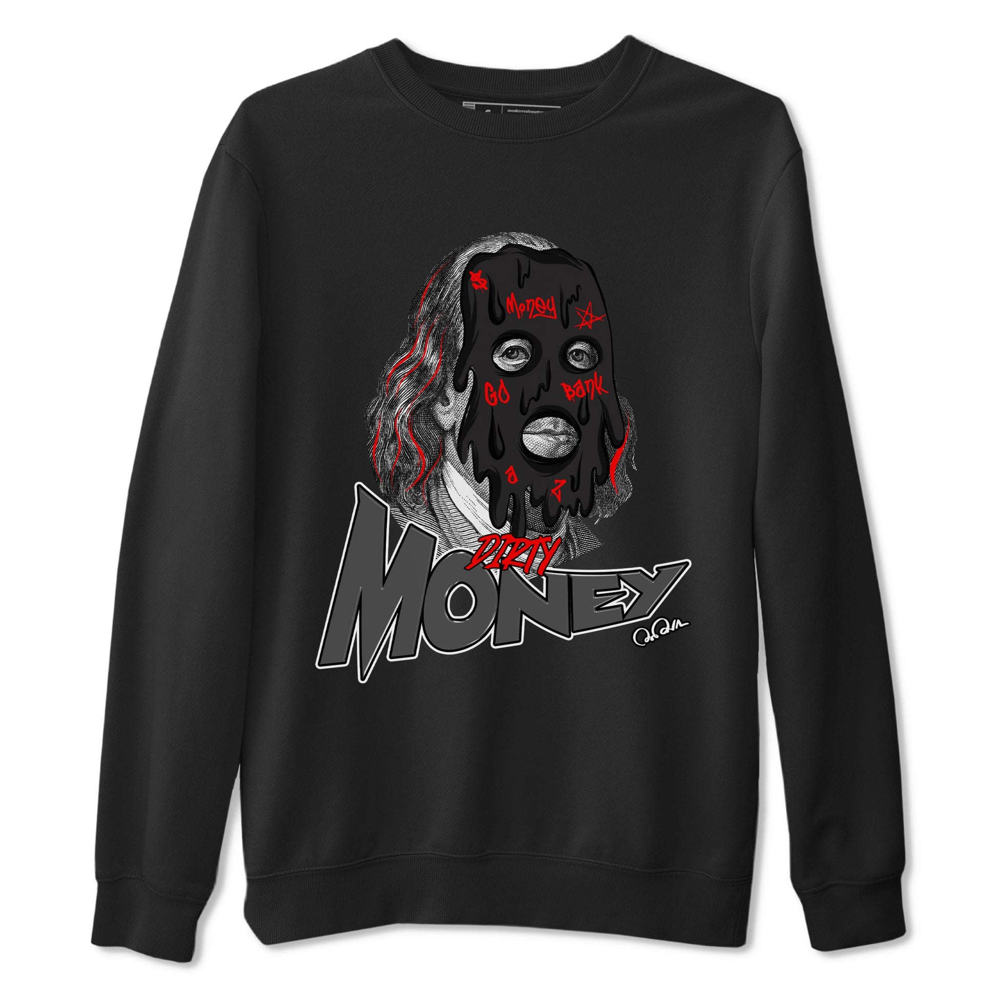 4s Bred Reimagined shirt to match jordans Dirty Money sneaker tees Air Jordan 4 Bred Reimagined SNRT Sneaker Release Tees Unisex Black 2 T-Shirt