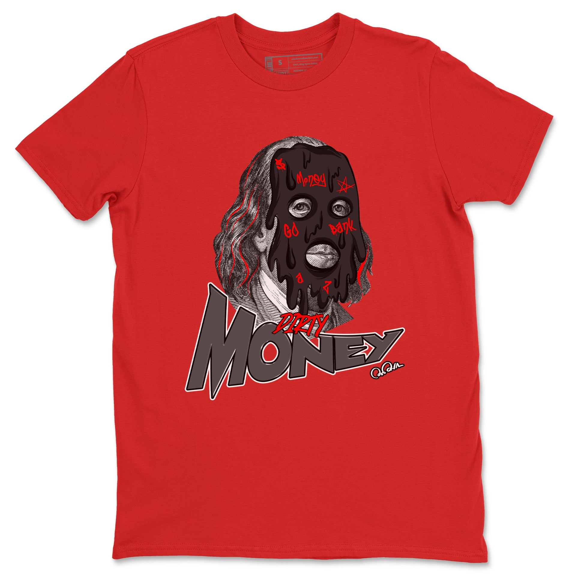 4s Bred Reimagined shirt to match jordans Dirty Money sneaker tees Air Jordan 4 Bred Reimagined SNRT Sneaker Release Tees Unisex Red 2 T-Shirt